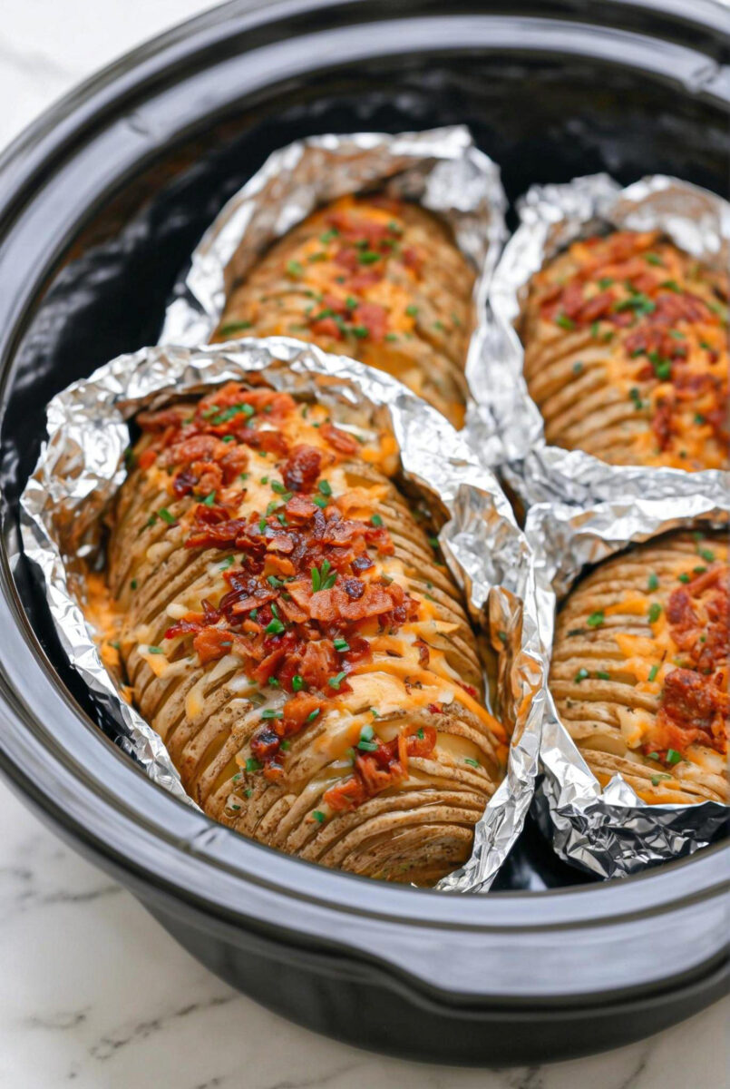 Easy Crockpot Hasselback Potatoes Recipe 2