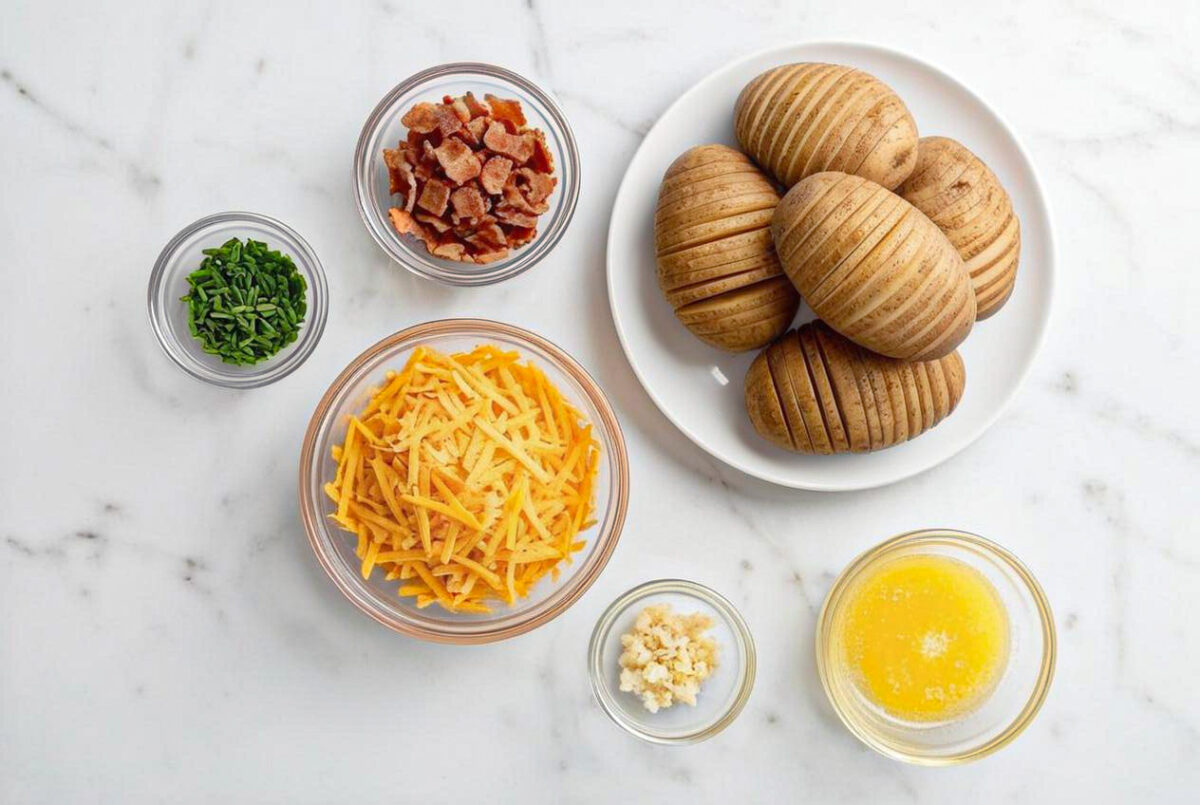 Easy Crockpot Hasselback Potatoes Recipe ingredients