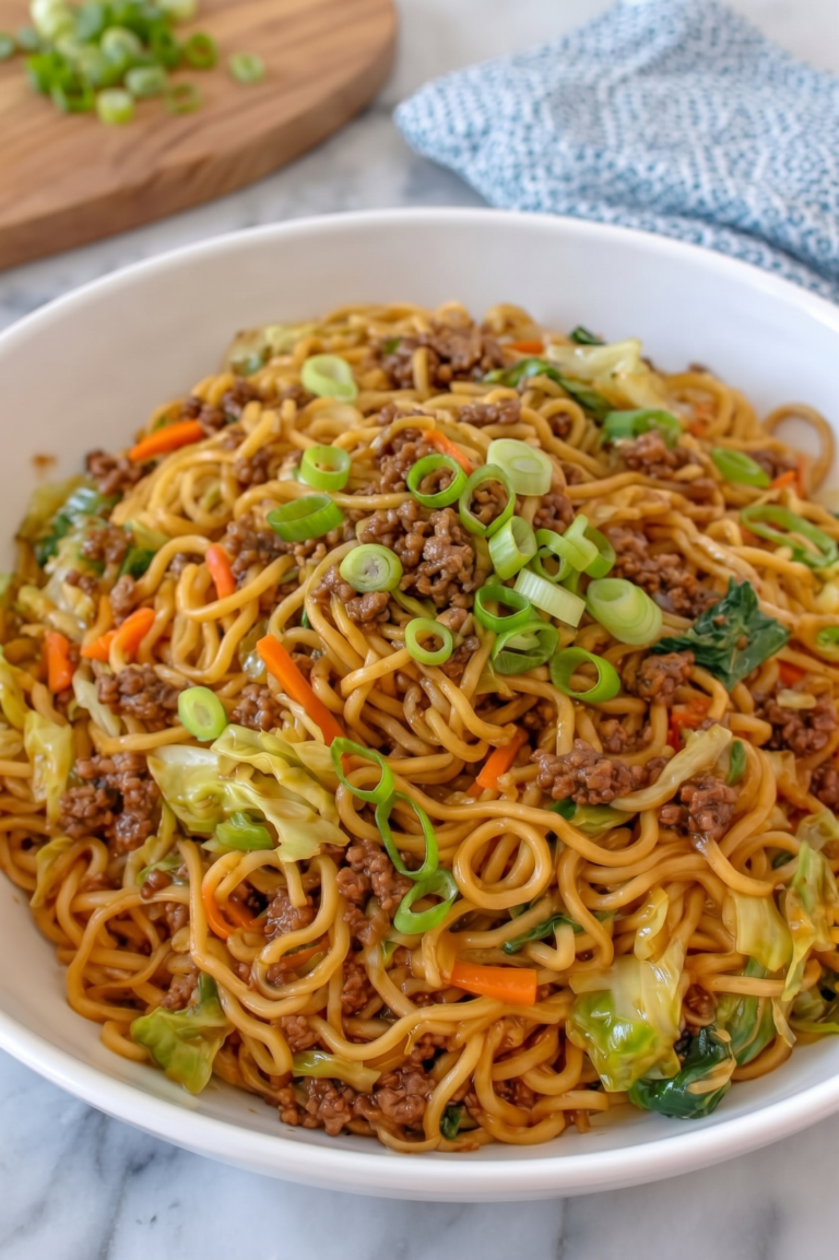 Easy Ground Beef Lo Mein Recipe 01