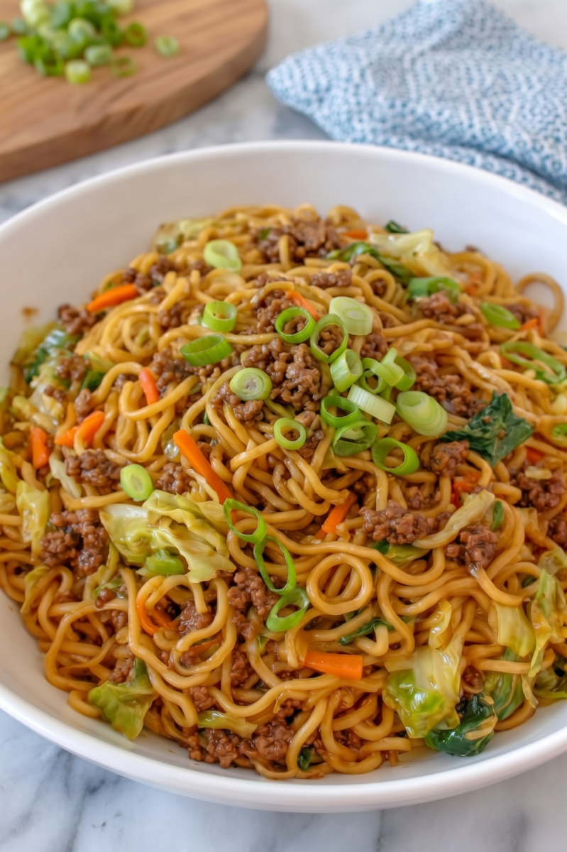 Easy Ground Beef Lo Mein Recipe 1 Easy Ground Beef Lo Mein Recipe 01