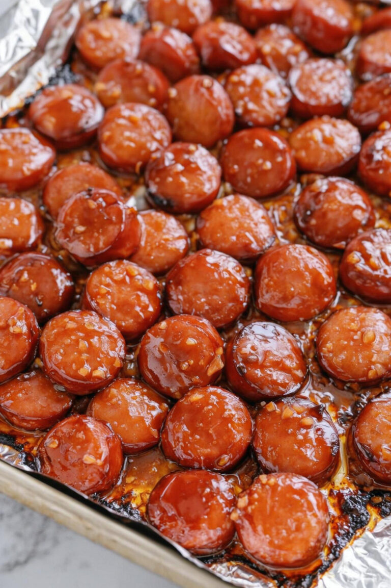 Easy Oven Baked Glazed Honey Garlic Sausages Recipe 2