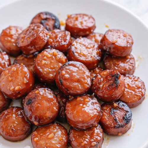 Easy Oven Baked Glazed Honey Garlic Sausages Recipe 6 Easy Oven Baked Glazed Honey Garlic Sausages Recipe 4