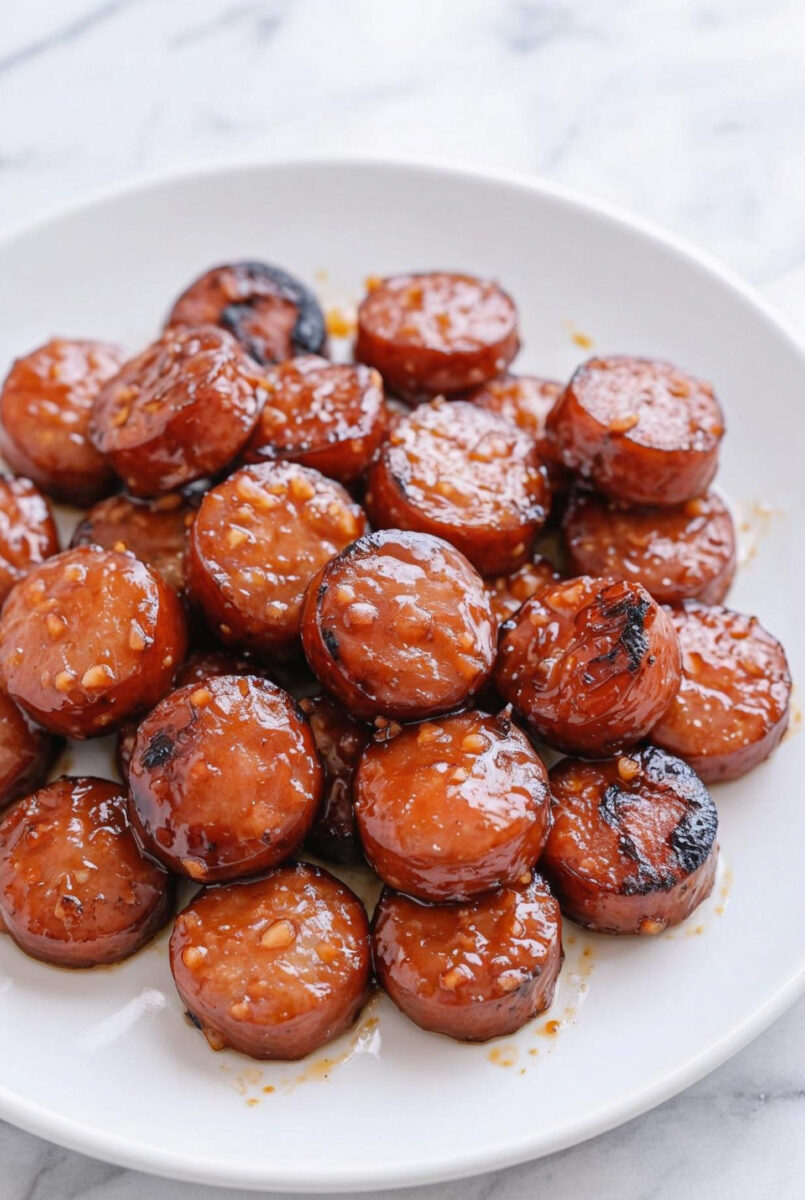 Easy Oven Baked Glazed Honey Garlic Sausages Recipe 5 Easy Oven Baked Glazed Honey Garlic Sausages Recipe 4