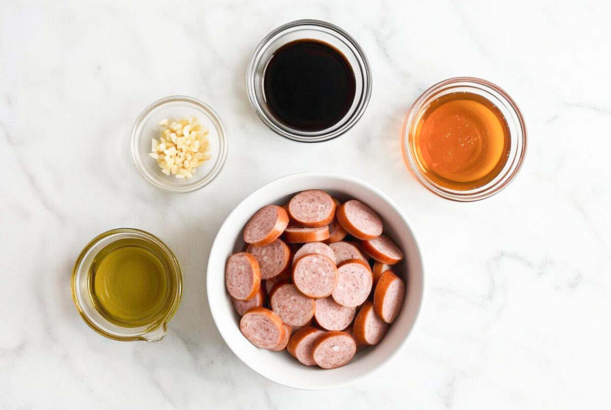 Easy Oven Baked Glazed Honey Garlic Sausages Recipe 3 Easy Oven Baked Glazed Honey Garlic Sausages Recipe ingredients