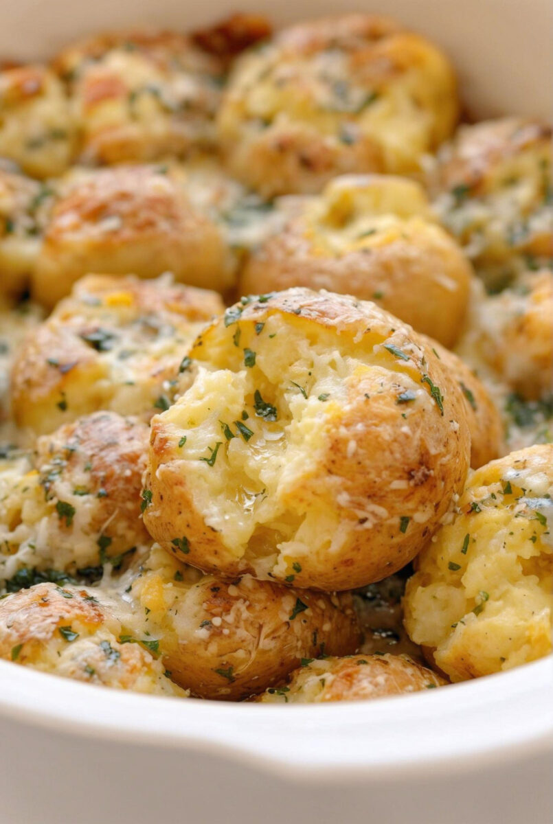 Easy Slow Cooker 4-Ingredient Smashed Potato Bake 2 Easy Slow Cooker 4 Ingredient Smashed Potato Bake 3