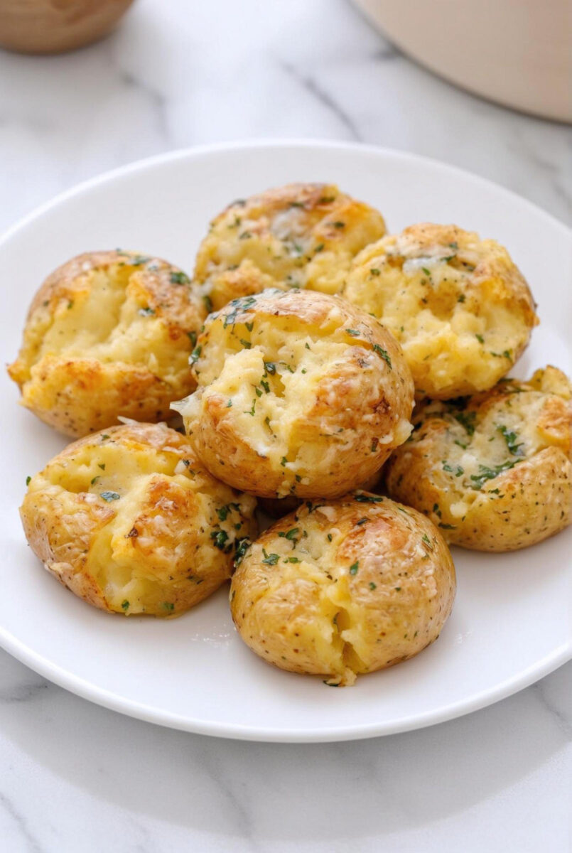 Easy Slow Cooker 4-Ingredient Smashed Potato Bake 5 Easy Slow Cooker 4 Ingredient Smashed Potato Bake 4