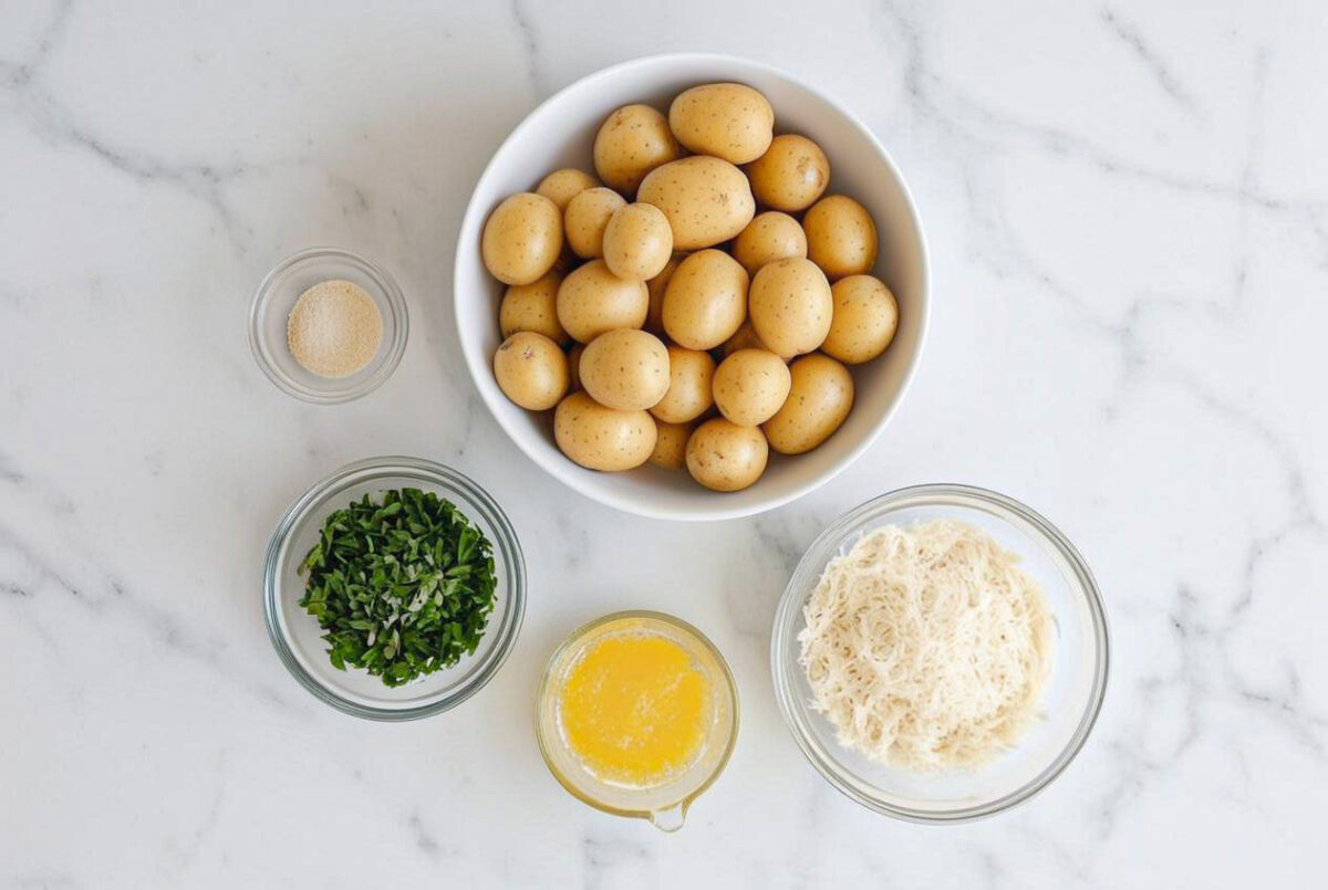 Easy Slow Cooker 4-Ingredient Smashed Potato Bake 4 Easy Slow Cooker 4 Ingredient Smashed Potato Bake ingredients