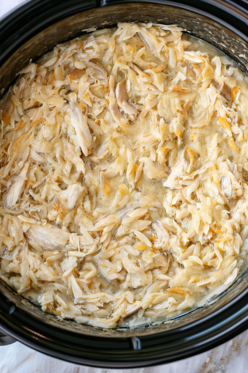 Easy Slow Cooker 5-Ingredient Lemon Chicken Orzo 1 Easy Slow Cooker 5 Ingredient Lemon Chicken Orzo 1