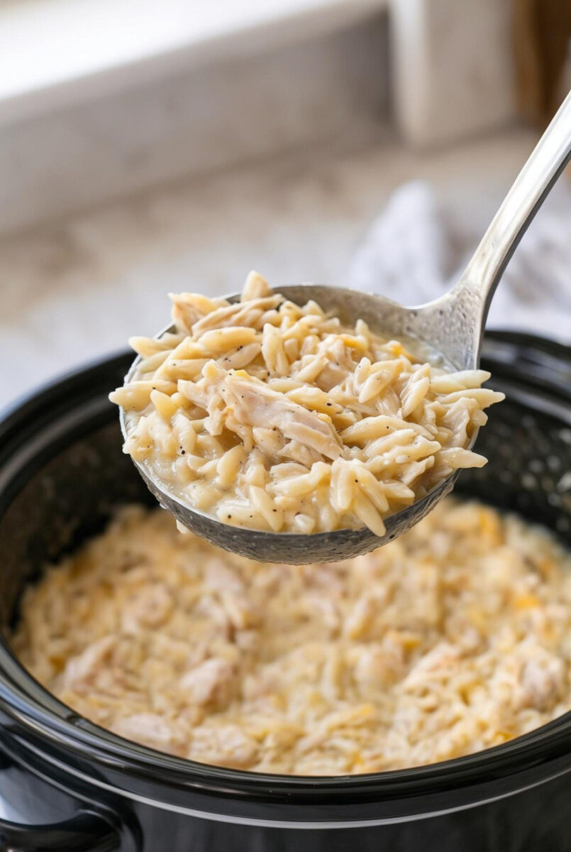 Easy Slow Cooker 5-Ingredient Lemon Chicken Orzo 2 Easy Slow Cooker 5 Ingredient Lemon Chicken Orzo 2