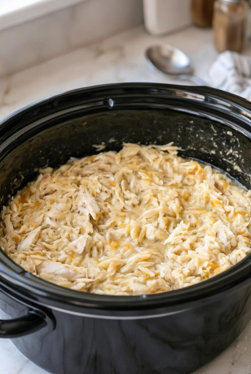 Easy Slow Cooker 5-Ingredient Lemon Chicken Orzo 4 Easy Slow Cooker 5 Ingredient Lemon Chicken Orzo 5