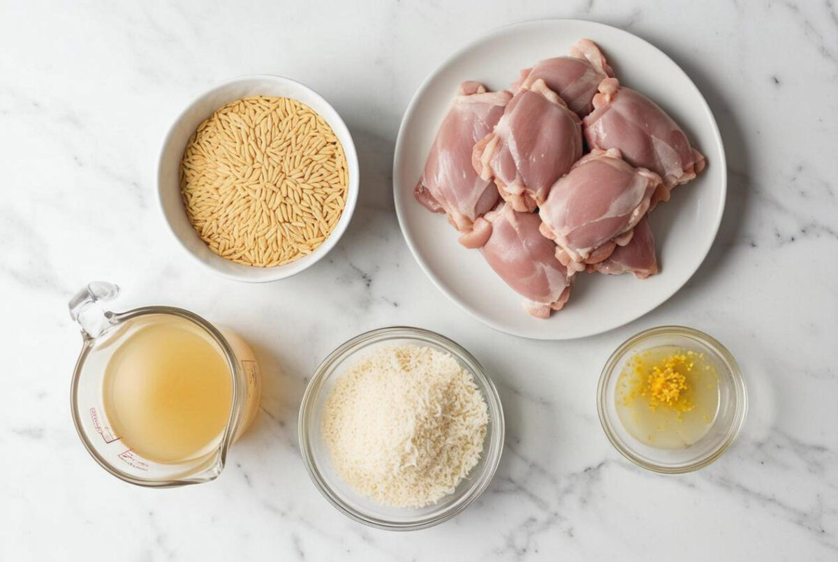 Easy Slow Cooker 5-Ingredient Lemon Chicken Orzo 3 Easy Slow Cooker 5 Ingredient Lemon Chicken Orzo ingredients