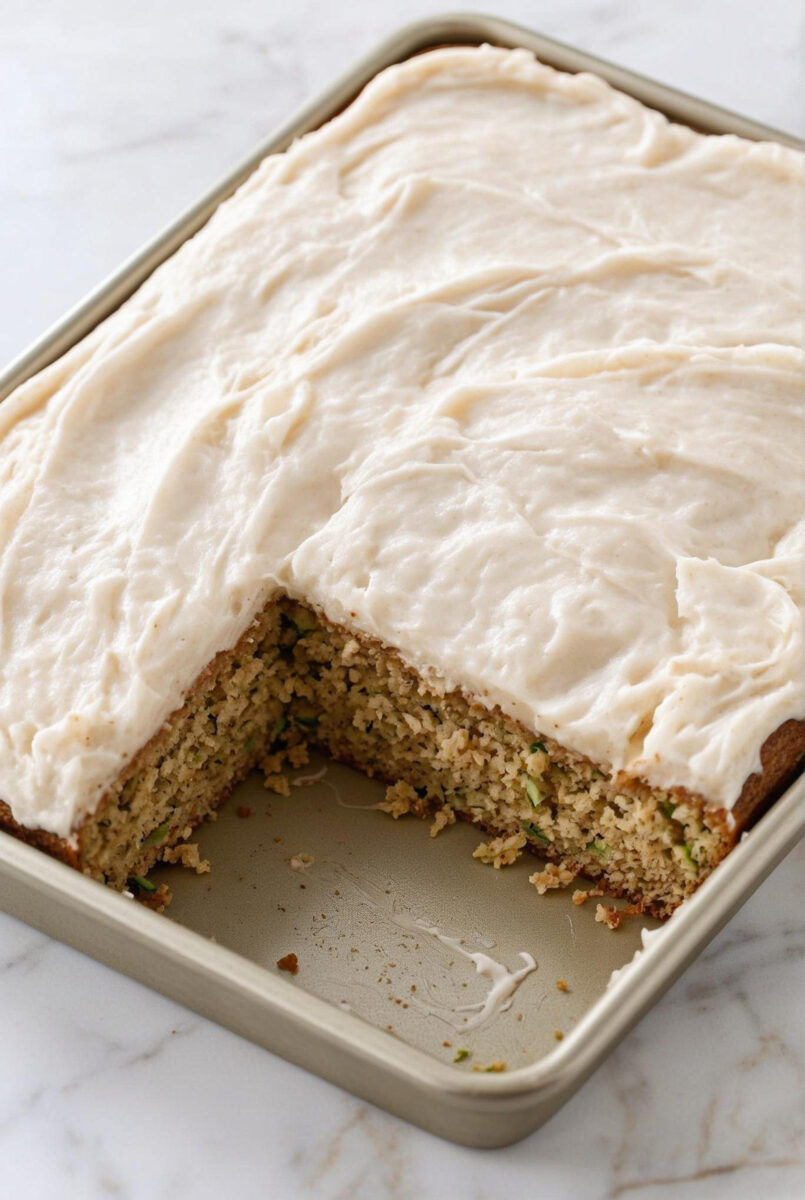 Moist Cream Cheese Frosted Zucchini Cake 7 Moist Cream Cheese Frosted Zucchini Cake 5