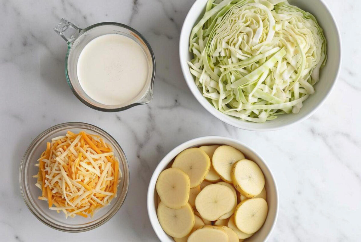 Oven-Baked 4-Ingredient Cabbage Gratin 3 Oven Baked 4 Ingredient Cabbage Gratin ingredients