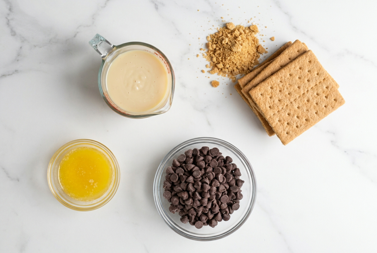 Oven-Baked 4-Ingredient Graham Cracker Dessert Bars 3 Oven Baked 4 Ingredient Graham Cracker Dessert Bars ingredients edited