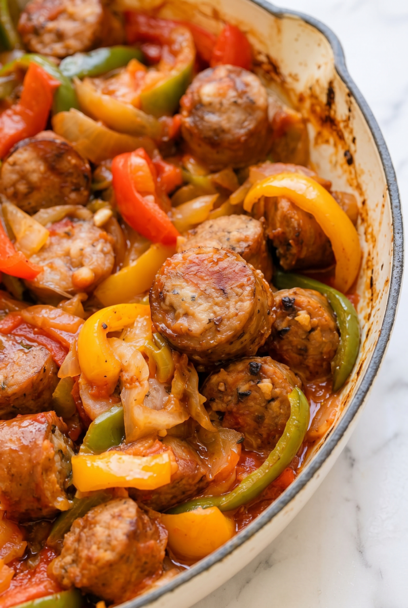 Sausage Peppers and Onions %E2%80%935