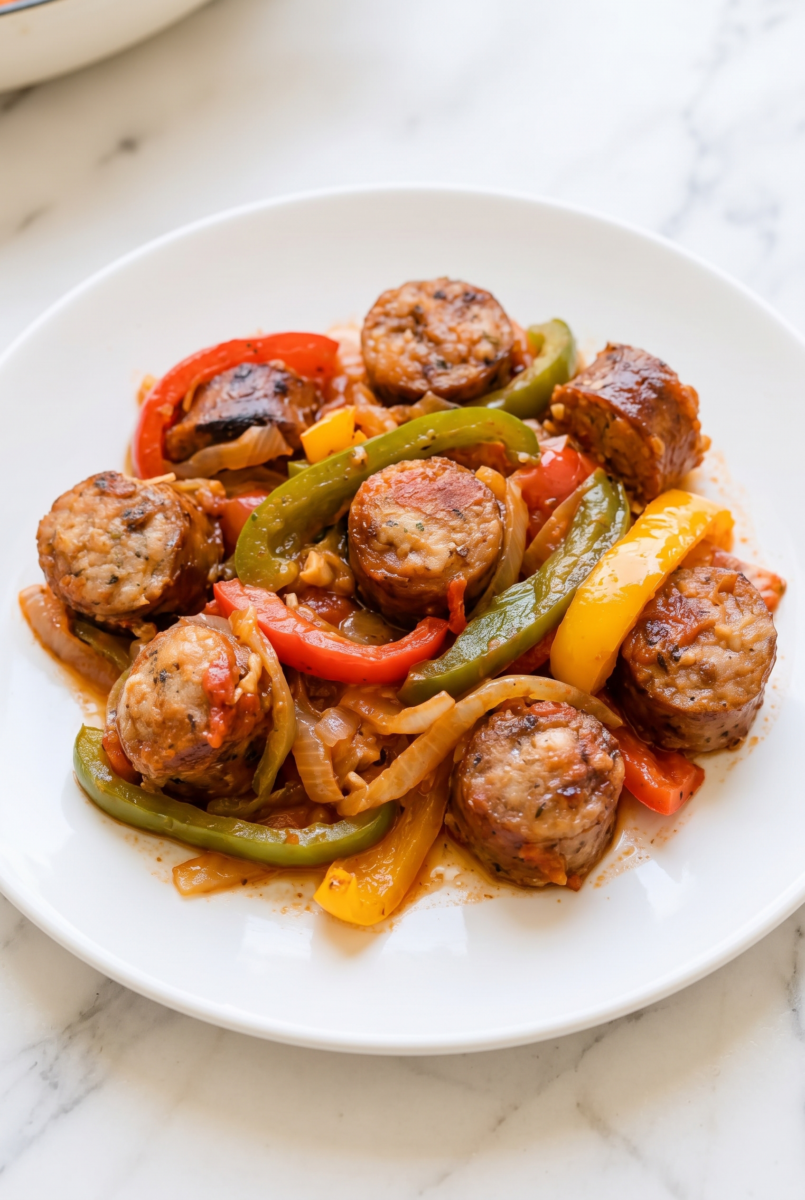 Sausage Peppers and Onions %E2%80%936