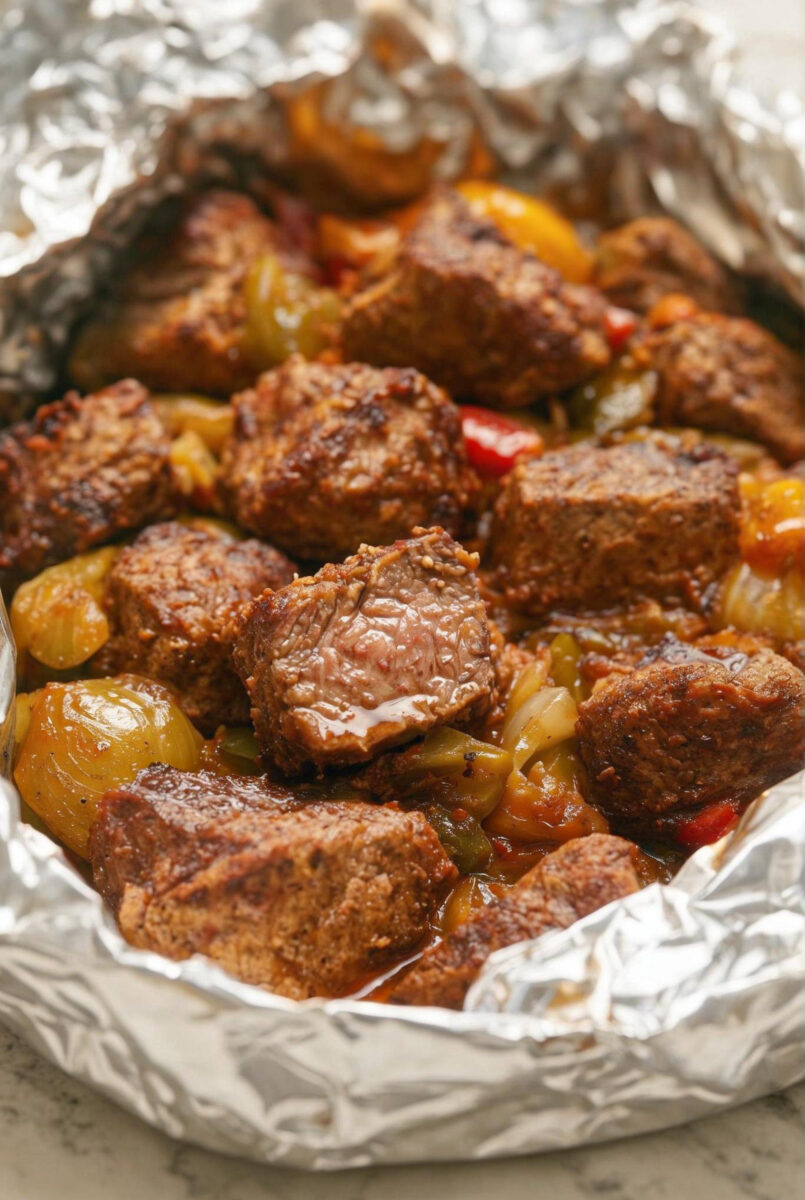 Slow Cooker 3 Ingredient Cajun Steak Packets 3