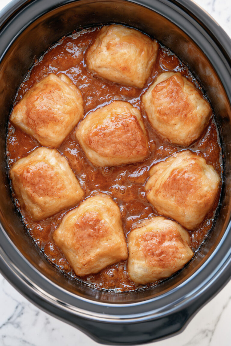Slow Cooker 4 Ingredient Apple Dumplings 1