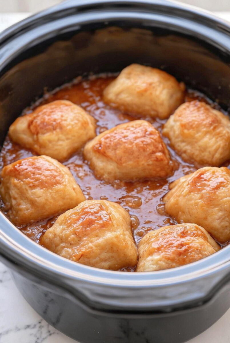 Slow Cooker 4 Ingredient Apple Dumplings 2