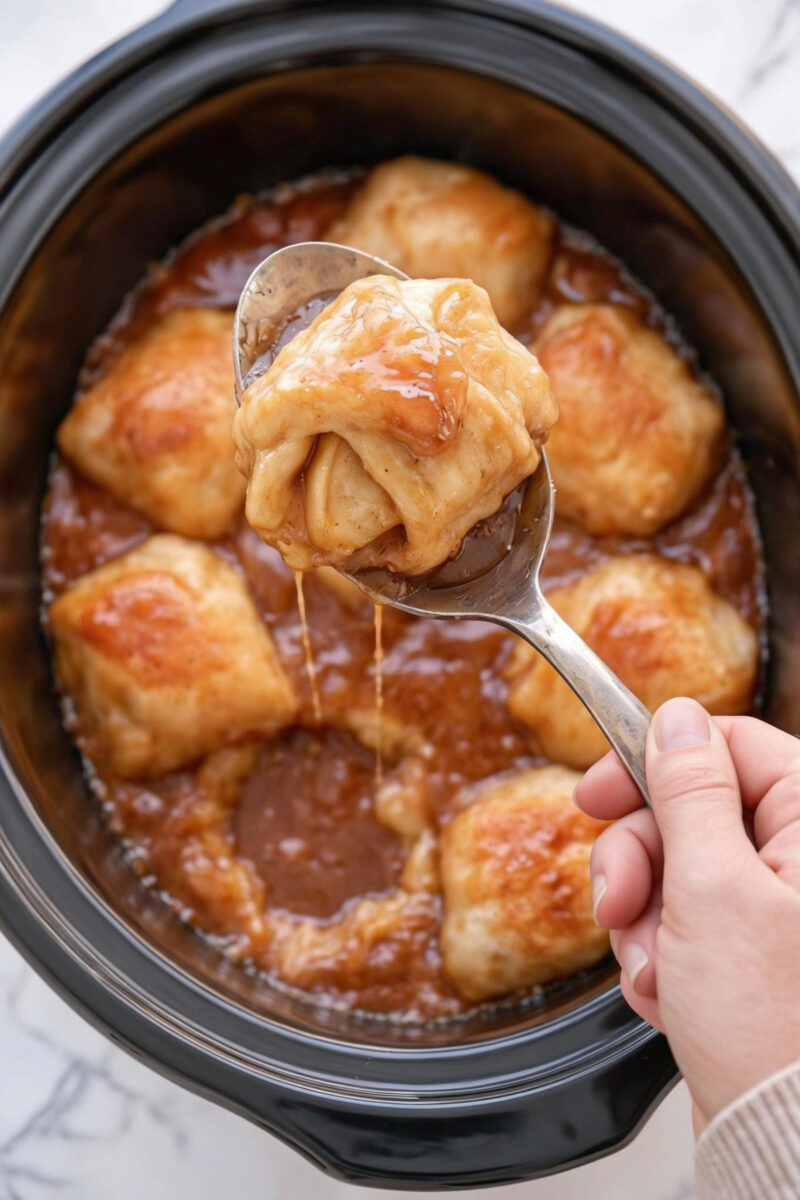 Slow Cooker 4 Ingredient Apple Dumplings 3