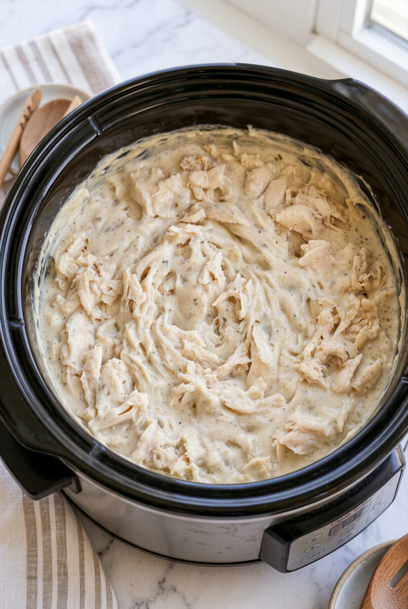 Slow Cooker 5 Ingredient Angel Chicken
