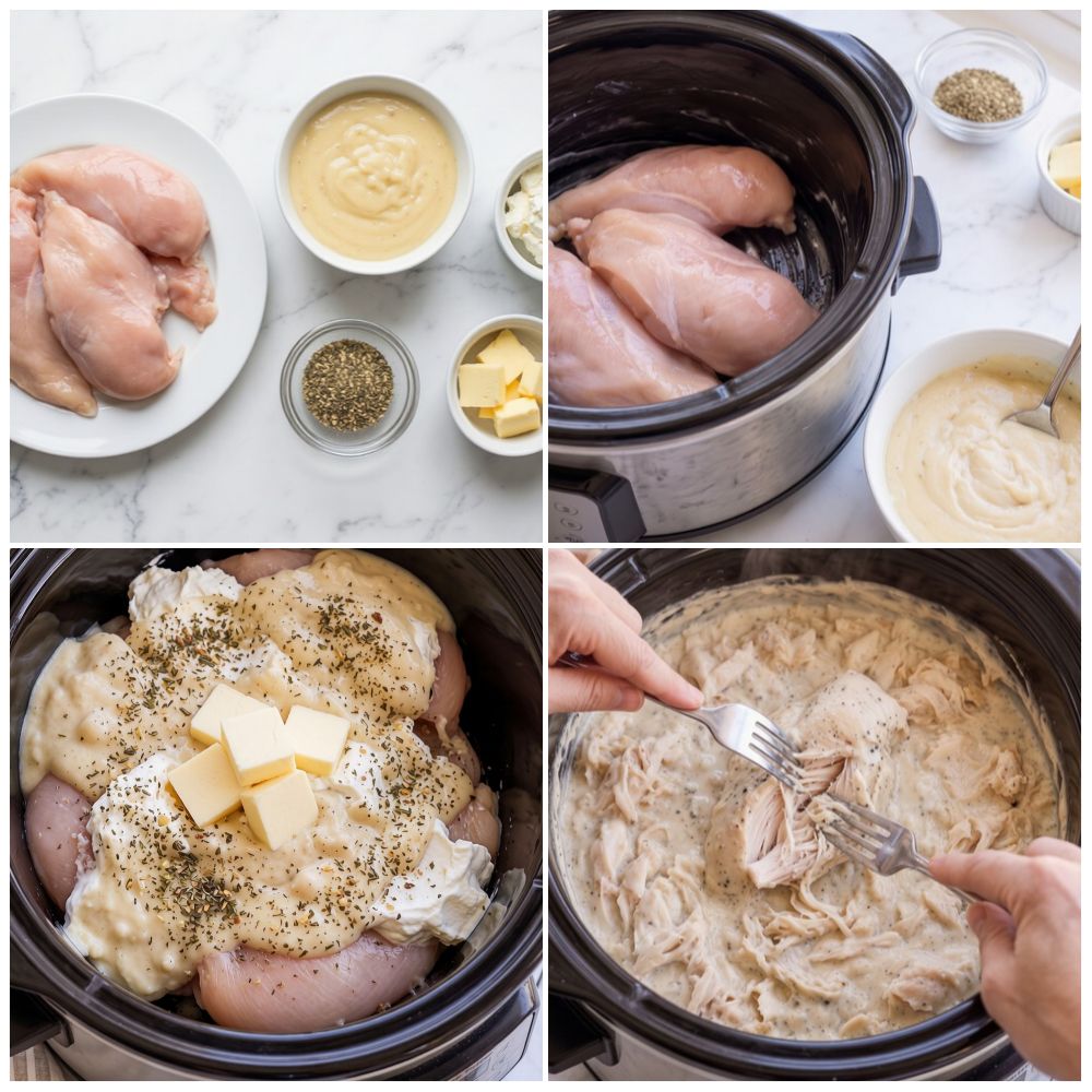 how to make Slow Cooker 5 Ingredient Angel Chicken