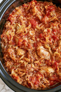 Slow Cooker 5 Ingredient Lazy Cabbage Roll Casserole 1