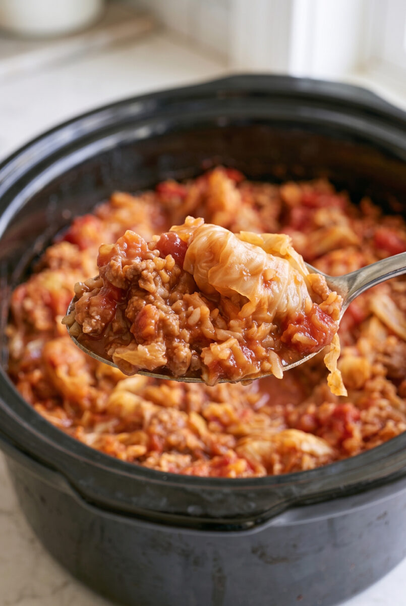 Slow Cooker 5-Ingredient Lazy Cabbage Roll Casserole 7 Slow Cooker 5 Ingredient Lazy Cabbage Roll Casserole 2