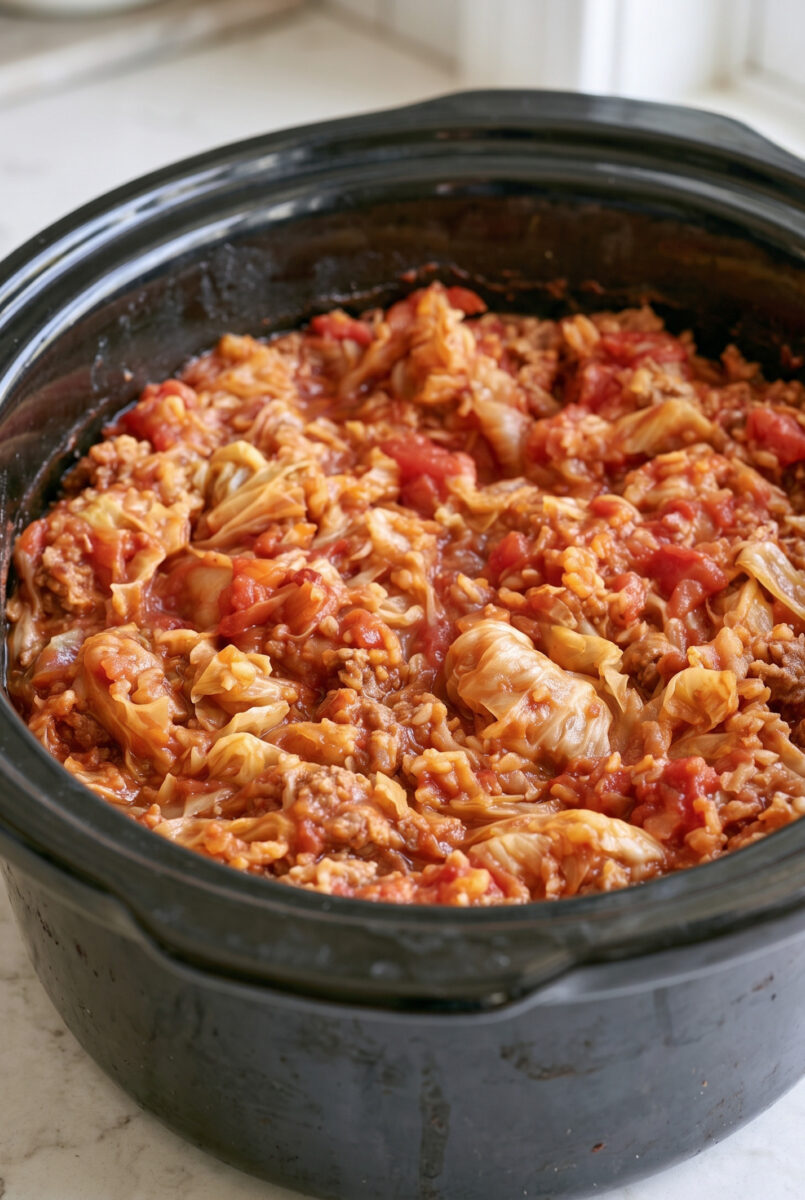 Slow Cooker 5-Ingredient Lazy Cabbage Roll Casserole 4 Slow Cooker 5 Ingredient Lazy Cabbage Roll Casserole 5