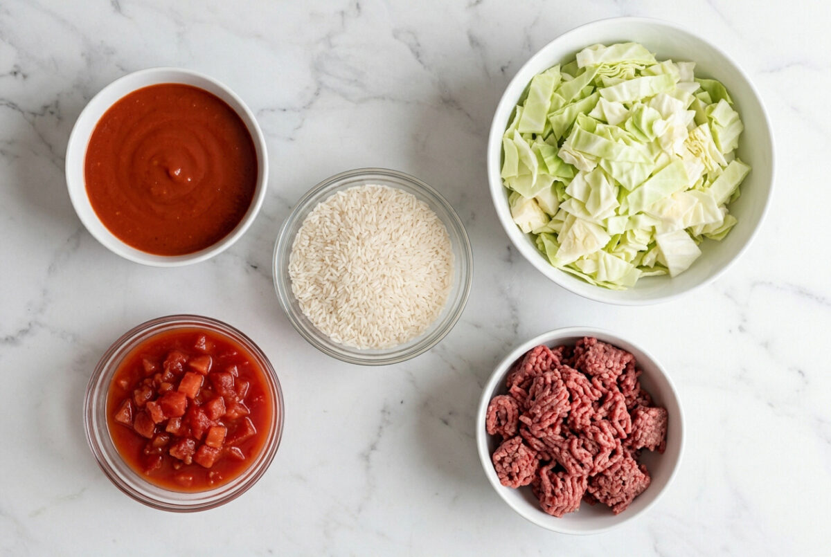 Slow Cooker 5-Ingredient Lazy Cabbage Roll Casserole 3 Slow Cooker 5 Ingredient Lazy Cabbage Roll Casserole ingredients