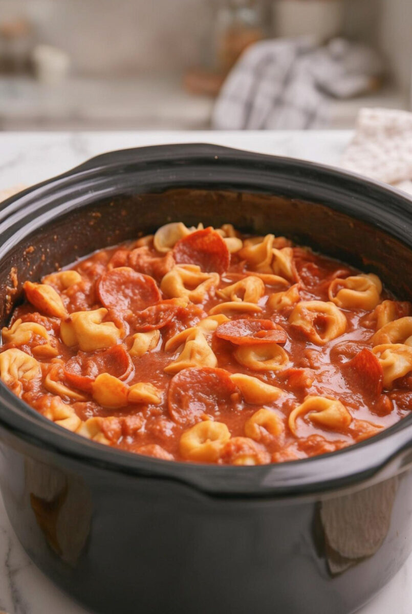 Slow Cooker 5-Ingredient Pizza Soup Recipe 4 Slow Cooker 5 Ingredient Pizza Soup Recipe 3