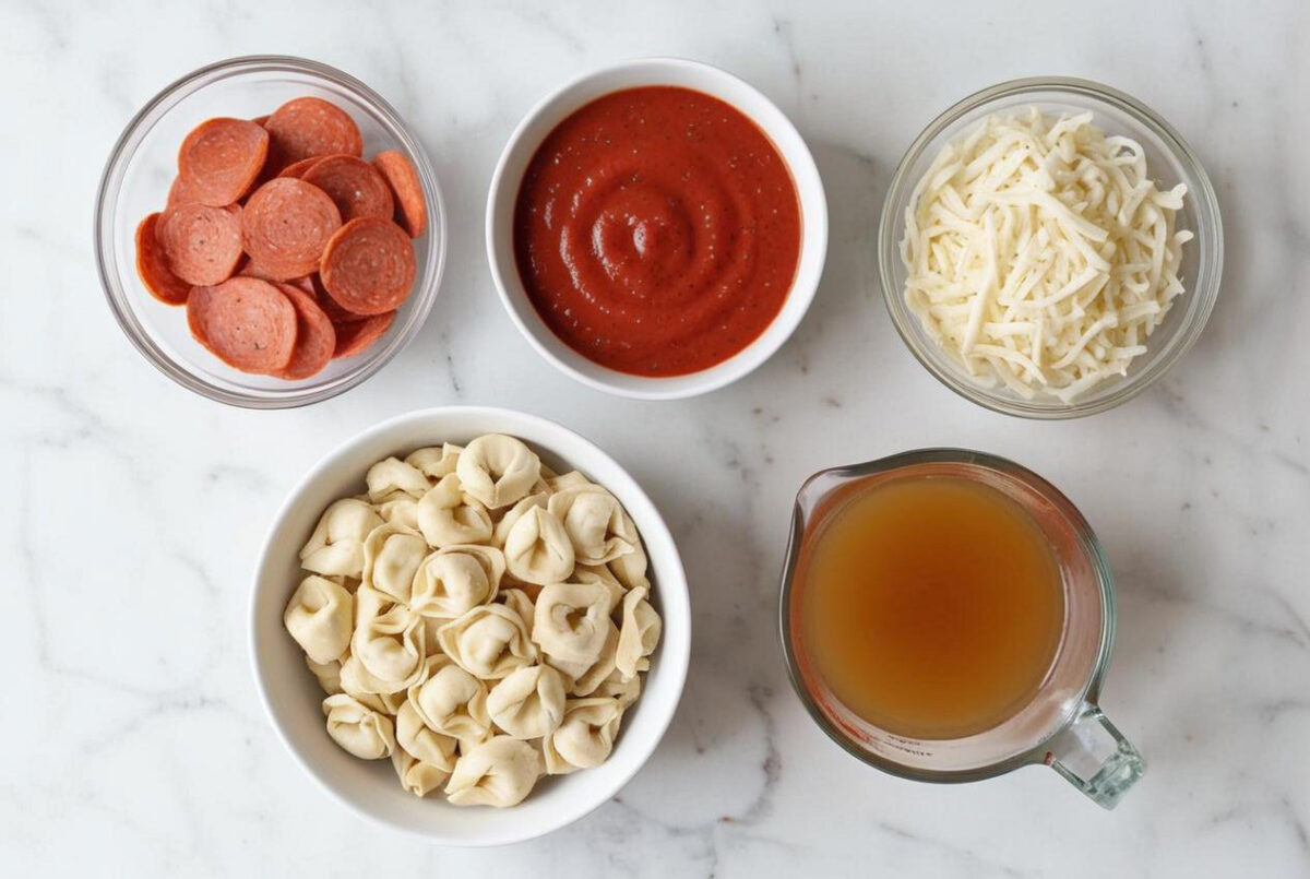 Slow Cooker 5-Ingredient Pizza Soup Recipe 3 Slow Cooker 5 Ingredient Pizza Soup Recipe ingredients