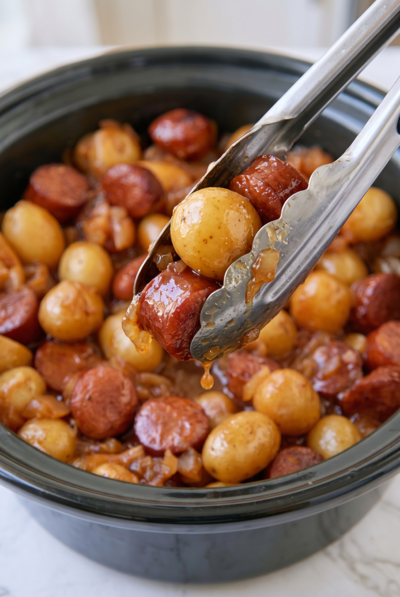 Slow Cooker Amish Kielbasa Potatoes 2 Slow Cooker Amish Kielbasa Potatoes 2