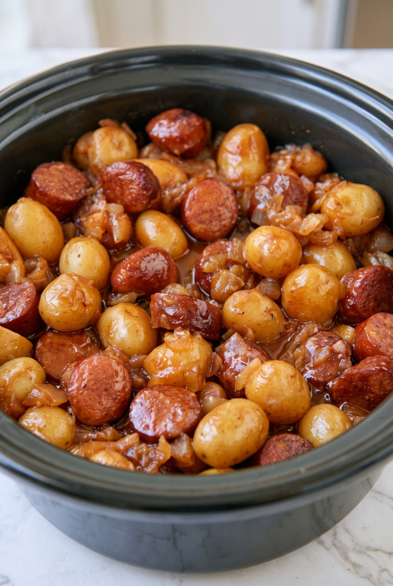 Slow Cooker Amish Kielbasa Potatoes 5 Slow Cooker Amish Kielbasa Potatoes 5