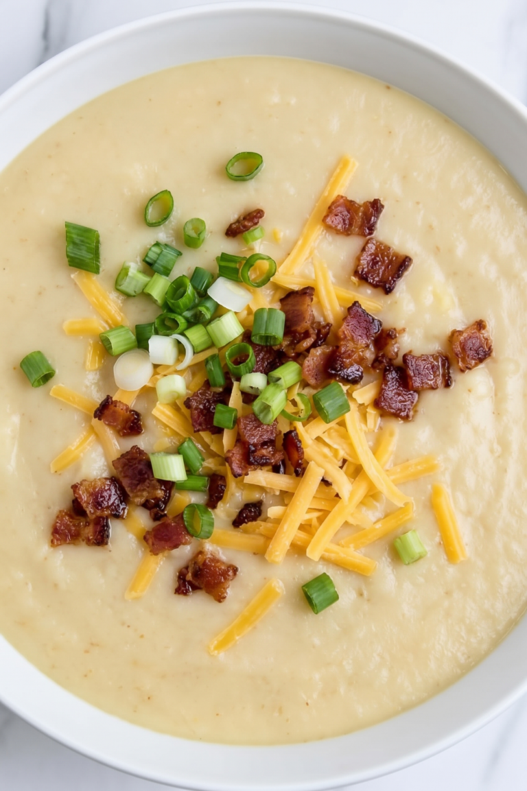 Slow Cooker Garlic Cream Potato Soup 1