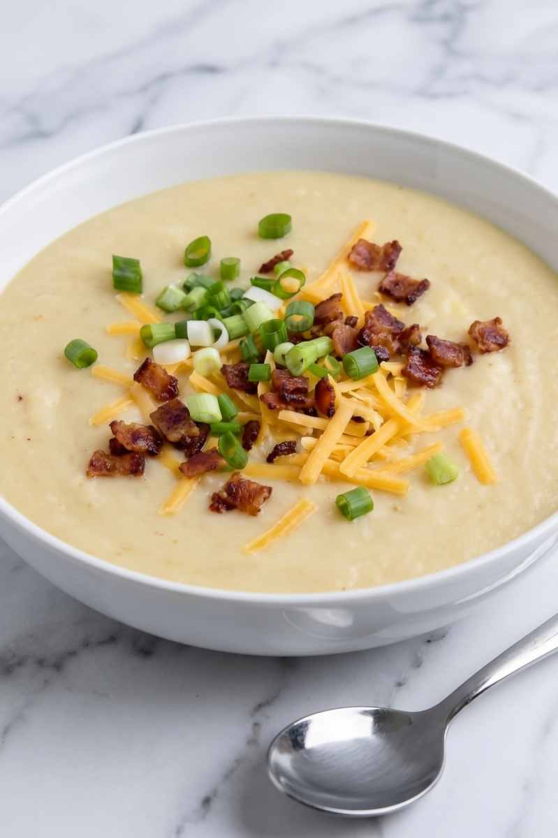Slow Cooker Garlic Cream Potato Soup 2