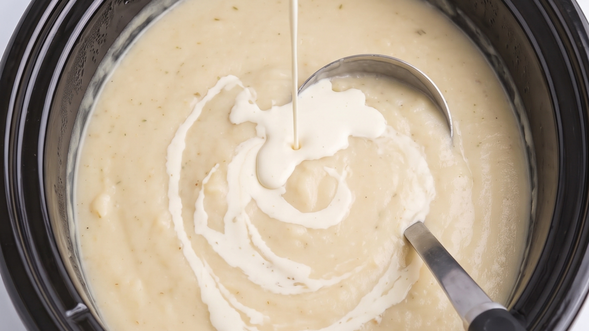 Slow Cooker Garlic Cream Potato Soup ip2 edited