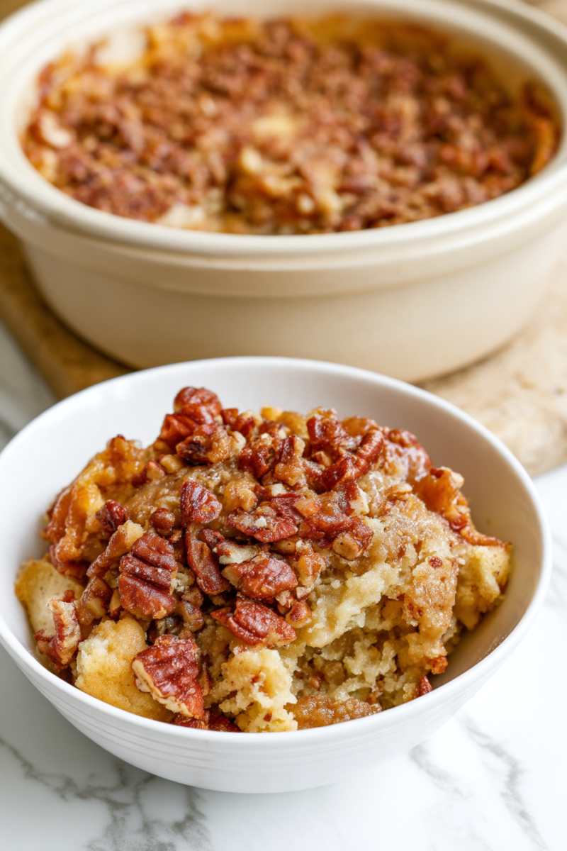 Slow Cooker Pecan Crunch Latte Dump Cake 3