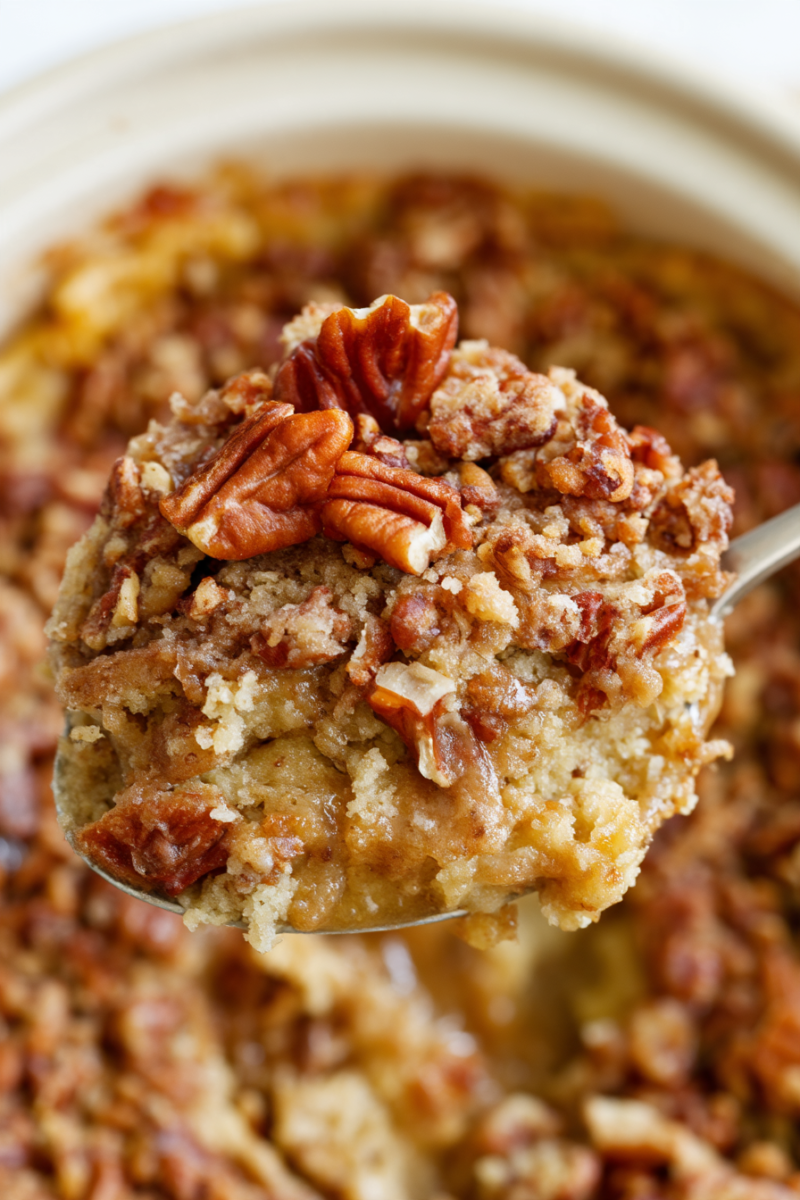 Slow Cooker Pecan Crunch Latte Dump Cake 4
