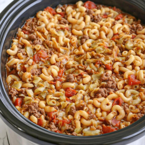 Slow Cooker Poor Man Cabbage and Macaroni 2