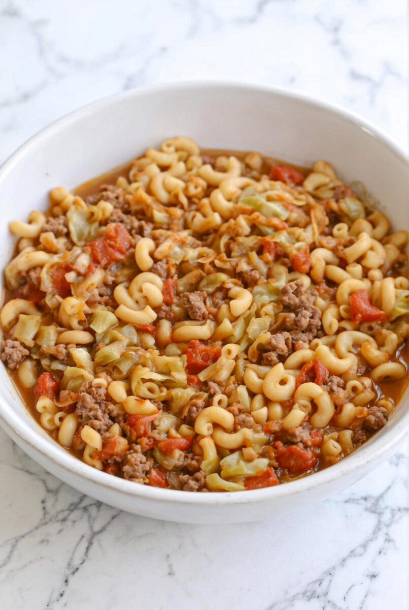 Slow Cooker Poor Man Cabbage and Macaroni 5