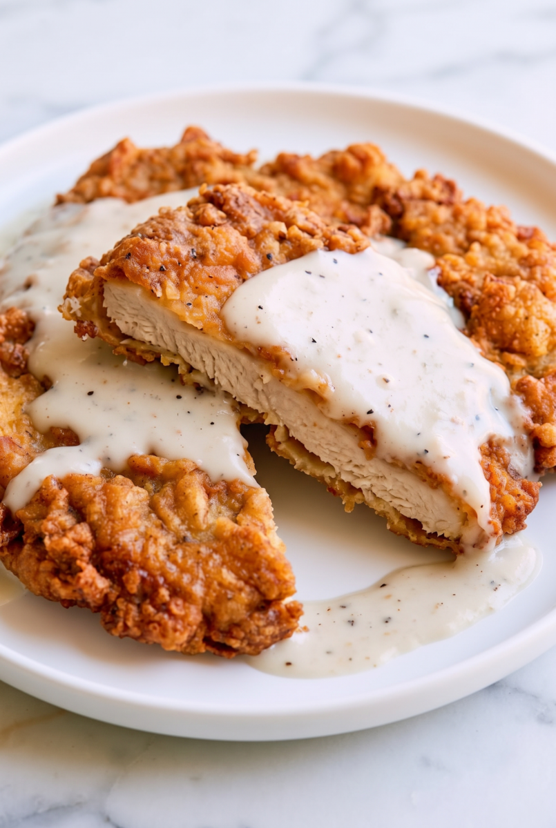 Southern Chicken Fried Steak with Gravy 4 1